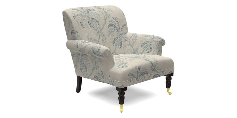 Midhurst Chair in Kirby Soho Burnt Orange & Mulberry Rustic Stripe Red Plum