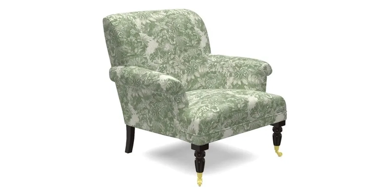 Midhurst Chair in Kirby Soho Burnt Orange & Mulberry Rustic Stripe Red Plum