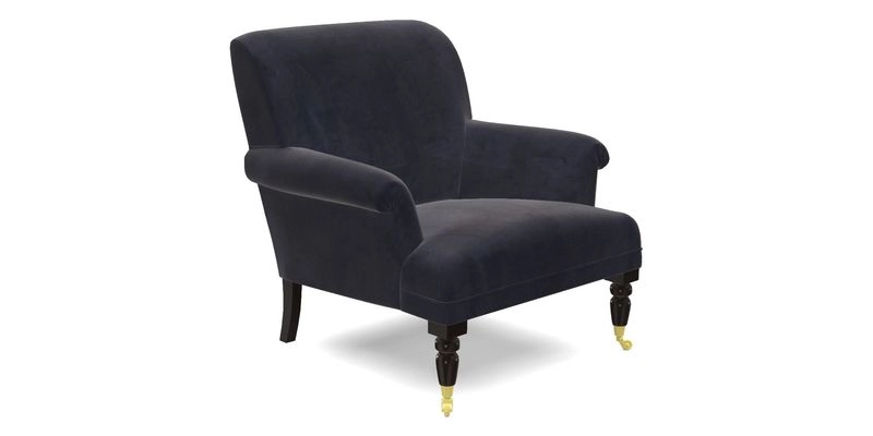 Midhurst Chair in Kirby Soho Burnt Orange & Mulberry Rustic Stripe Red Plum