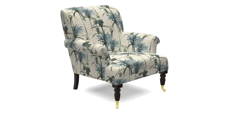 Midhurst Chair in Kirby Soho Burnt Orange & Mulberry Rustic Stripe Red Plum