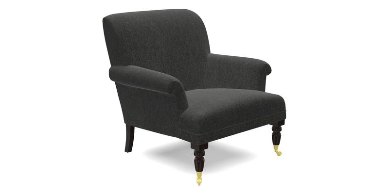 Midhurst Chair in Kirby Soho Burnt Orange & Mulberry Rustic Stripe Red Plum