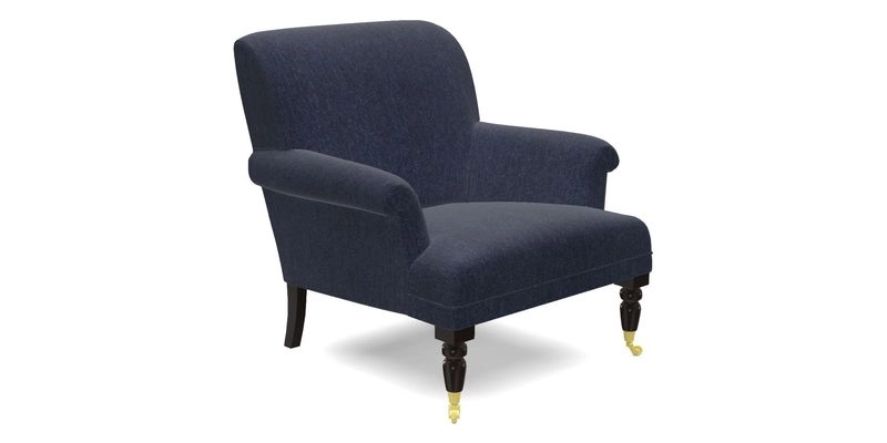 Midhurst Chair in Kirby Soho Burnt Orange & Mulberry Rustic Stripe Red Plum