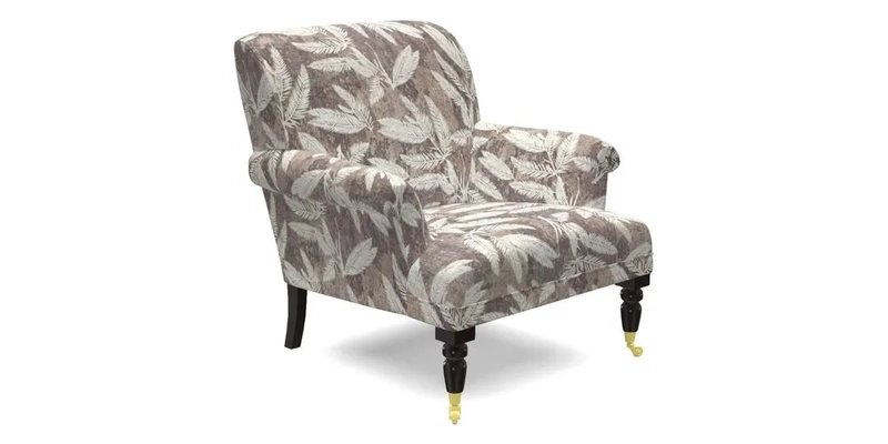 Midhurst Chair in Kirby Soho Burnt Orange & Mulberry Rustic Stripe Red Plum