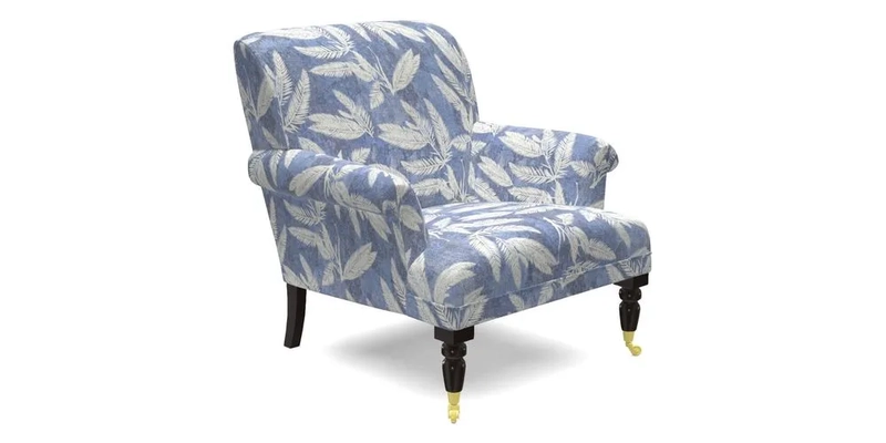 Midhurst Chair in Kirby Soho Burnt Orange & Mulberry Rustic Stripe Red Plum