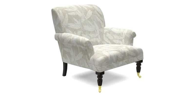 Midhurst Chair in Kirby Soho Burnt Orange & Mulberry Rustic Stripe Red Plum