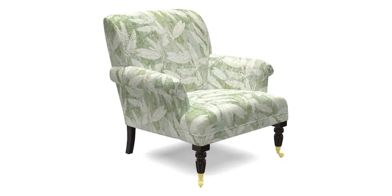 Midhurst Chair in Kirby Soho Burnt Orange & Mulberry Rustic Stripe Red Plum