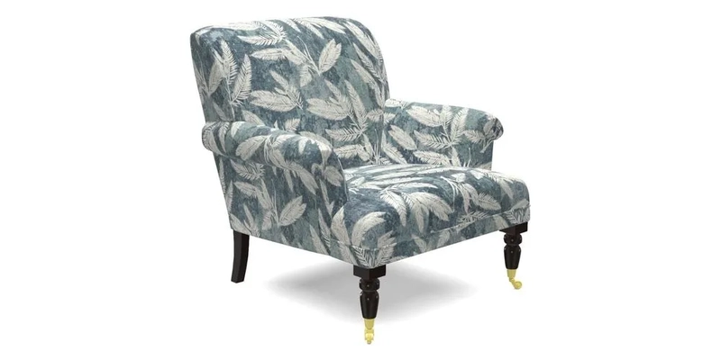 Midhurst Chair in Kirby Soho Burnt Orange & Mulberry Rustic Stripe Red Plum