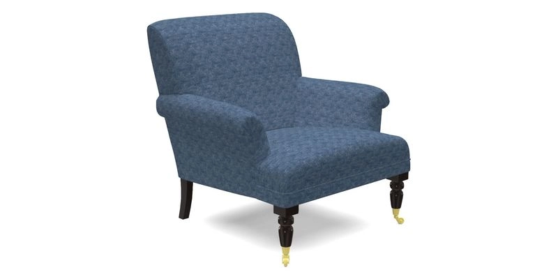 Midhurst Chair in Kirby Soho Burnt Orange & Mulberry Rustic Stripe Red Plum