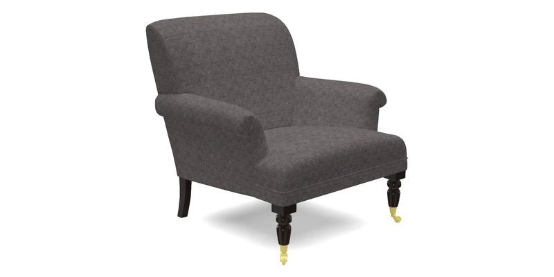 Midhurst Chair in Kirby Soho Burnt Orange & Mulberry Rustic Stripe Red Plum