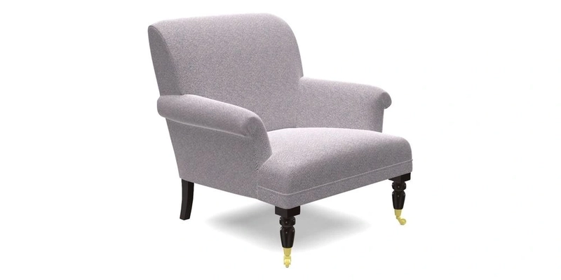 Midhurst Chair in Kirby Soho Burnt Orange & Mulberry Rustic Stripe Red Plum