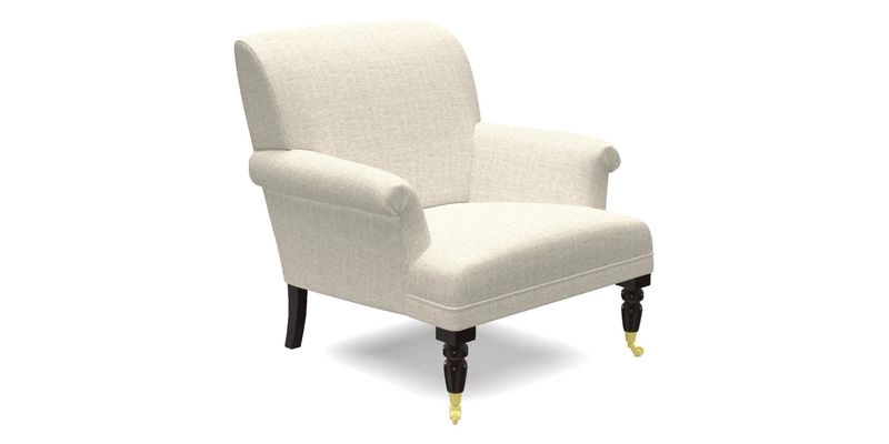 Midhurst Chair in Kirby Soho Burnt Orange & Mulberry Rustic Stripe Red Plum