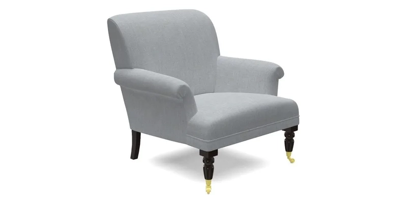 Midhurst Chair in Kirby Soho Burnt Orange & Mulberry Rustic Stripe Red Plum