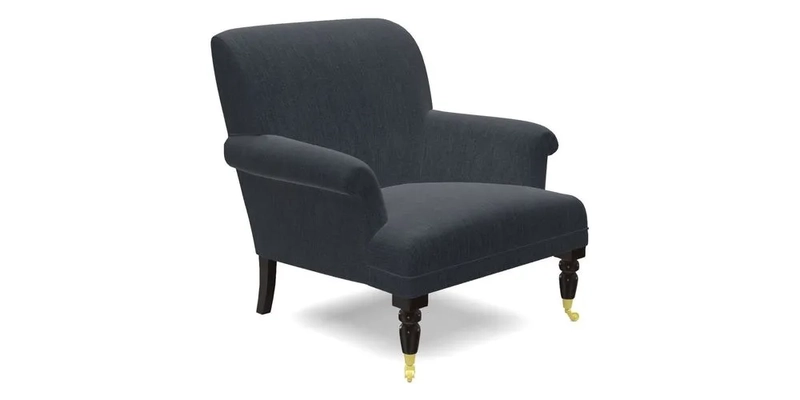 Midhurst Chair in Kirby Soho Burnt Orange & Mulberry Rustic Stripe Red Plum