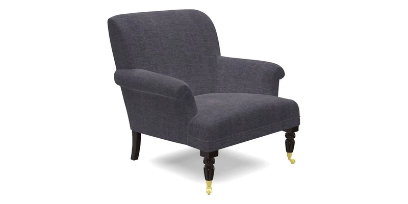 Midhurst Chair in Kirby Soho Burnt Orange & Mulberry Rustic Stripe Red Plum