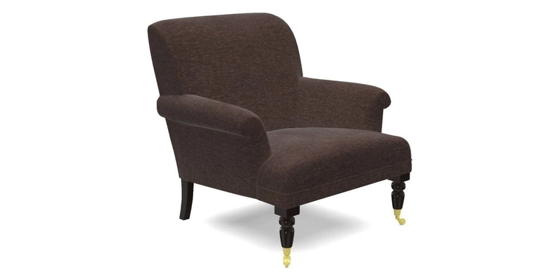 Midhurst Chair in Kirby Soho Burnt Orange & Mulberry Rustic Stripe Red Plum