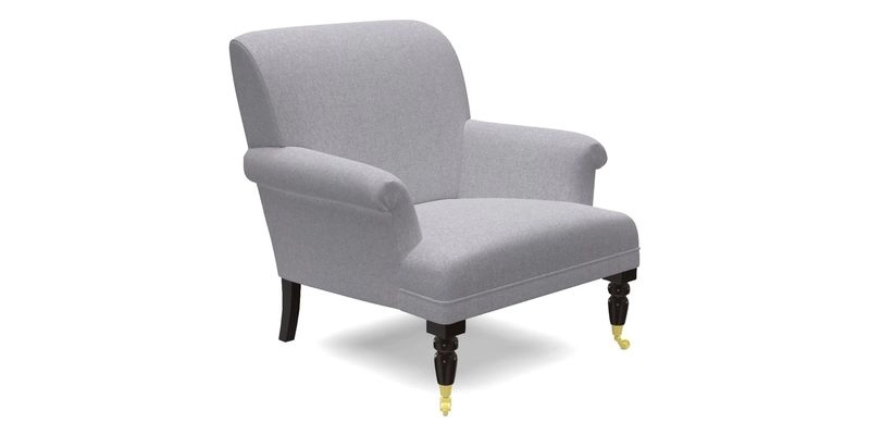 Midhurst Chair in Kirby Soho Burnt Orange & Mulberry Rustic Stripe Red Plum