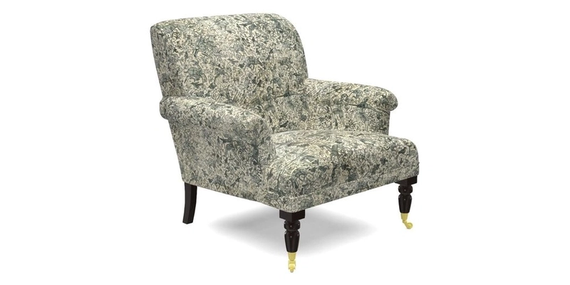 Midhurst Chair in Kirby Soho Burnt Orange & Mulberry Rustic Stripe Red Plum