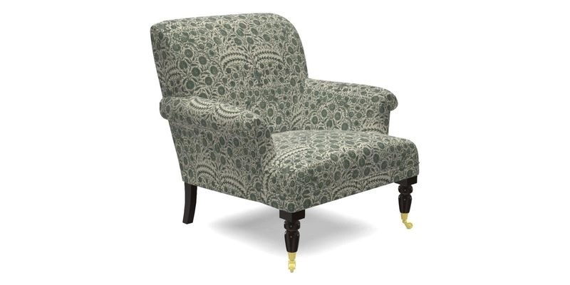 Midhurst Chair in Kirby Soho Burnt Orange & Mulberry Rustic Stripe Red Plum