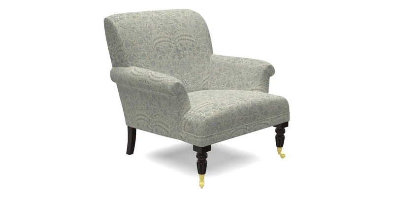 Midhurst Chair in Kirby Soho Burnt Orange & Mulberry Rustic Stripe Red Plum