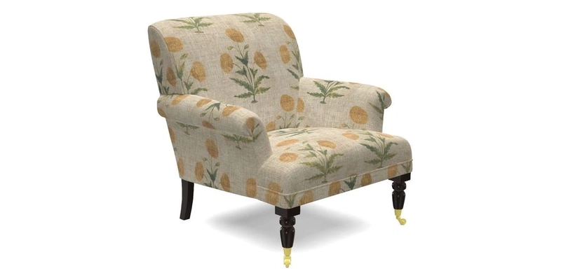 Midhurst Chair in Kirby Soho Burnt Orange & Mulberry Rustic Stripe Red Plum