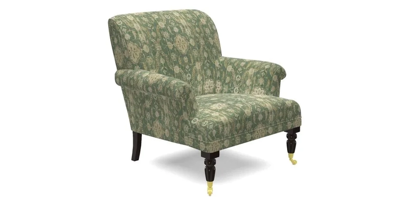 Midhurst Chair in Kirby Soho Burnt Orange & Mulberry Rustic Stripe Red Plum