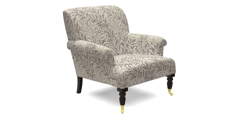 Midhurst Chair in Kirby Soho Burnt Orange & Mulberry Rustic Stripe Red Plum