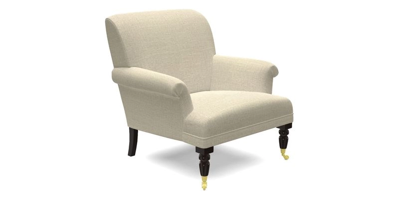 Midhurst Chair in Kirby Soho Burnt Orange & Mulberry Rustic Stripe Red Plum