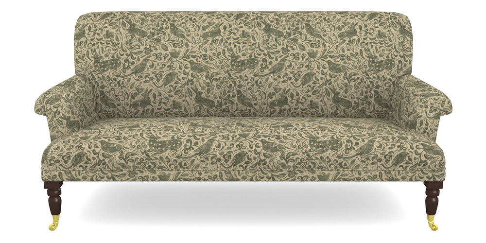 Product photograph of Midhurst 3 Seater Sofa In V A Drawn From Nature - Bird And Rabbit - Dark Green from Sofas and Stuff Limited