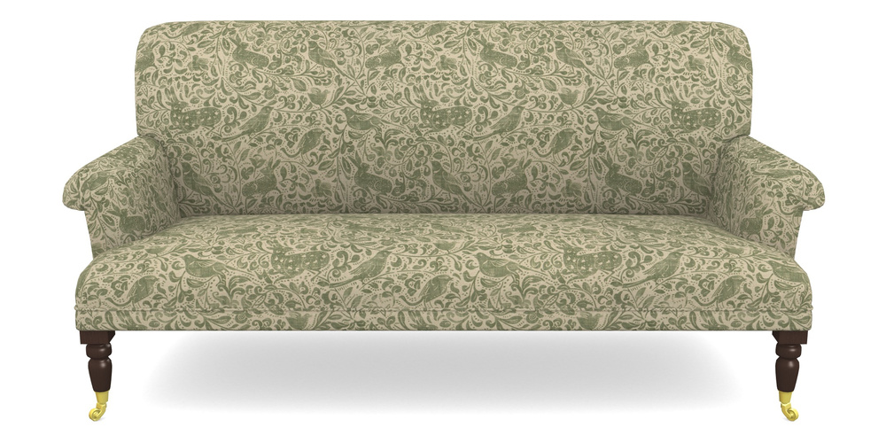 Product photograph of Midhurst 3 Seater Sofa In V A Drawn From Nature - Bird And Rabbit - Light Green from Sofas and Stuff Limited