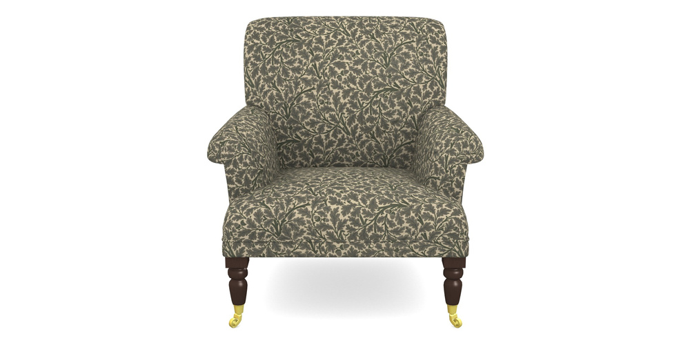 Product photograph of Midhurst Chair In V A Drawn From Nature Collection - Oak Tree - Dark Green from Sofas and Stuff Limited