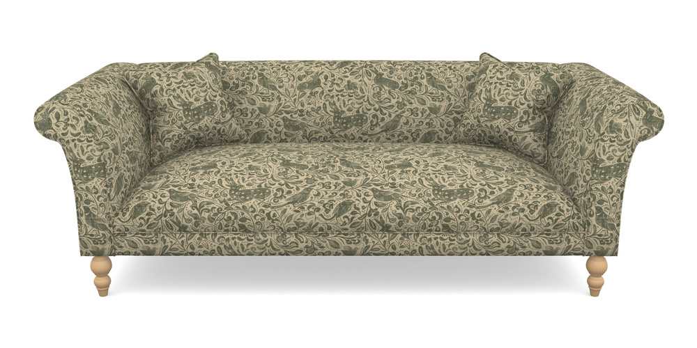 Product photograph of Orford Bespoke 3 Seater Sofas In V A Drawn From Nature - Bird And Rabbit - Dark Green from Sofas and Stuff Limited