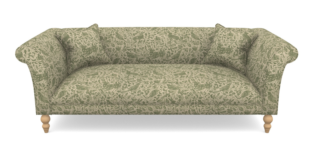 Product photograph of Orford Bespoke 3 Seater Sofas In V A Drawn From Nature - Bird And Rabbit - Light Green from Sofas and Stuff Limited