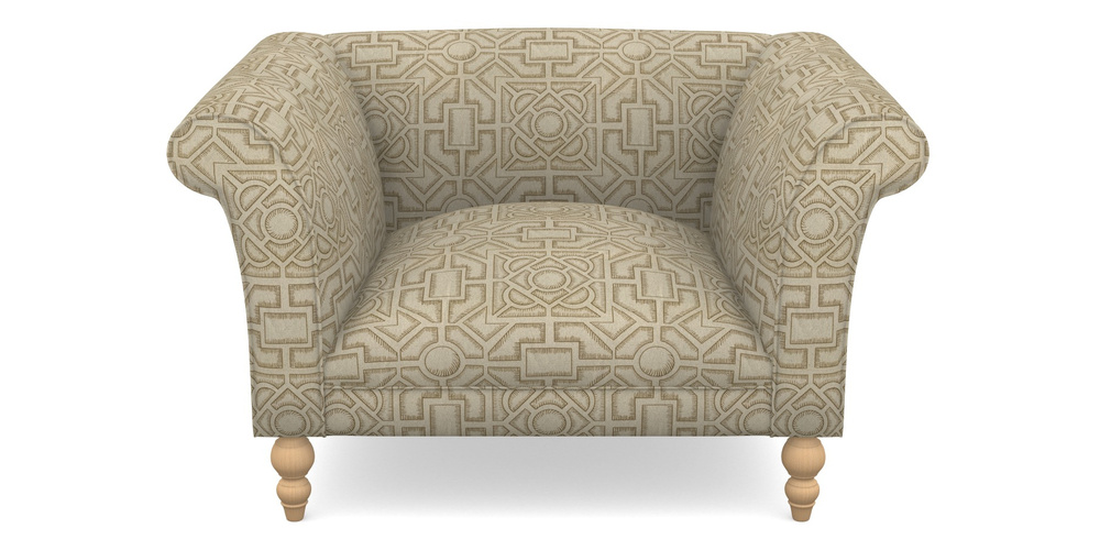 Product photograph of Orford Bespoke Chairs In Rhs Collection - Large Knot Garden Linen - Gold from Sofas and Stuff Limited