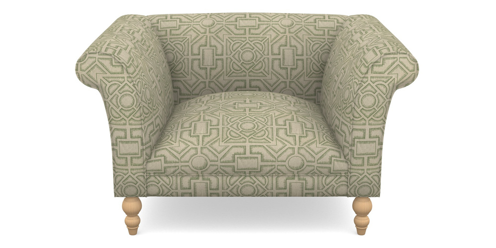 Product photograph of Orford Bespoke Chairs In Rhs Collection - Large Knot Garden Linen - Green from Sofas and Stuff Limited