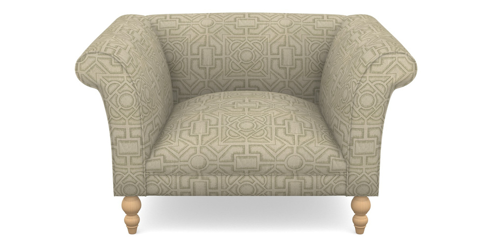 Product photograph of Orford Bespoke Chairs In Rhs Collection - Large Knot Garden Linen - Pistachio from Sofas and Stuff Limited