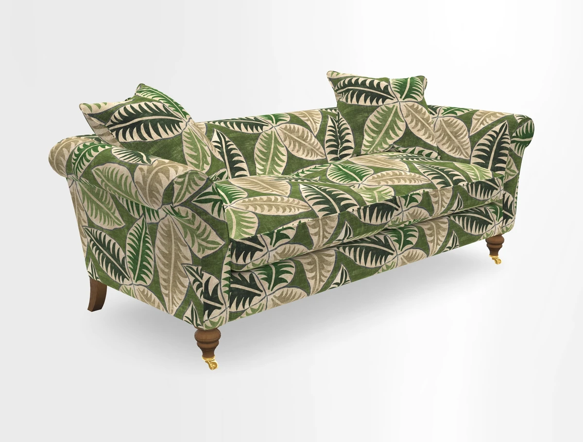 Otley 3 Seater Sofa in RHS Botanicals Palm Leaf Corn