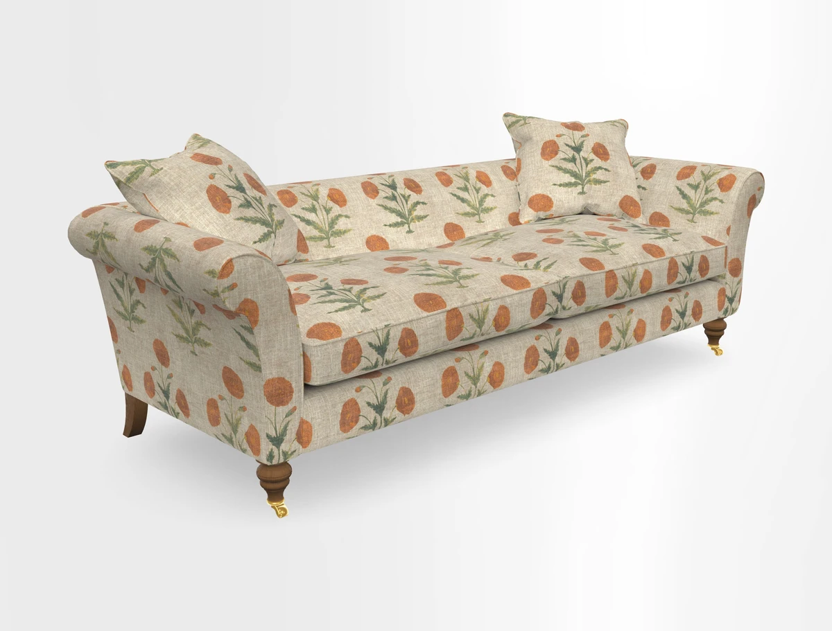Otley 3 Seater Sofa in RHS Botanicals Palm Leaf Corn