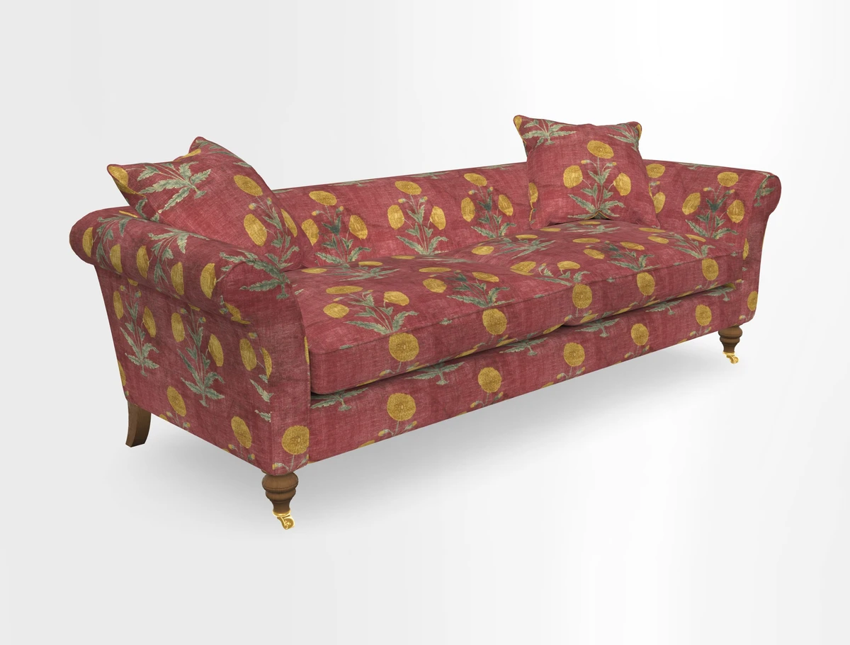 Otley 3 Seater Sofa in RHS Botanicals Palm Leaf Corn