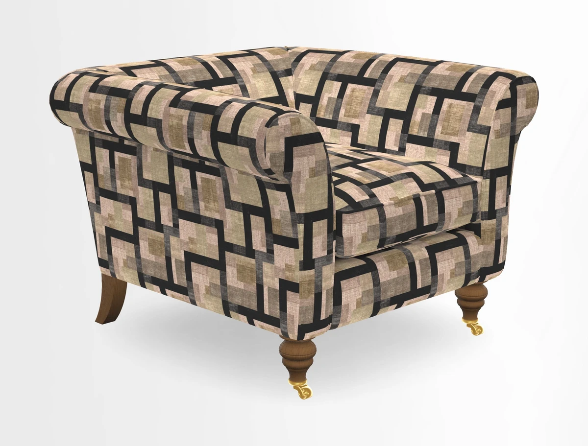 Otley Chair in Two Tone Plain Biscuit