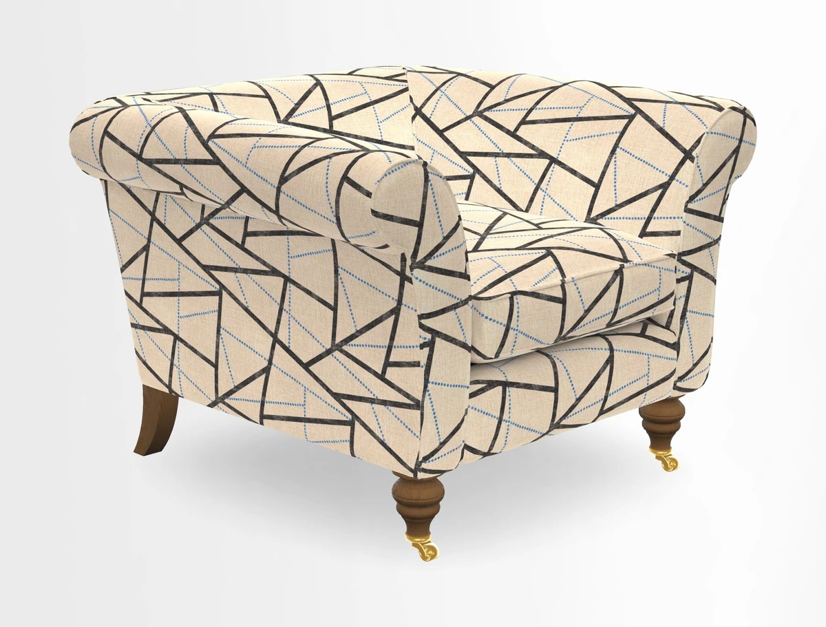 Otley Chair in Two Tone Plain Biscuit
