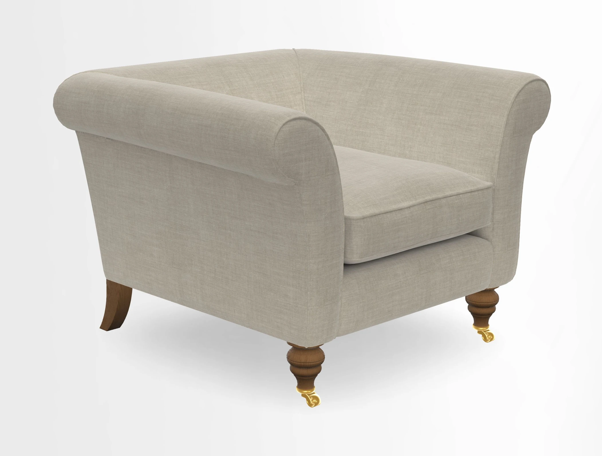Otley Chair in Two Tone Plain Biscuit