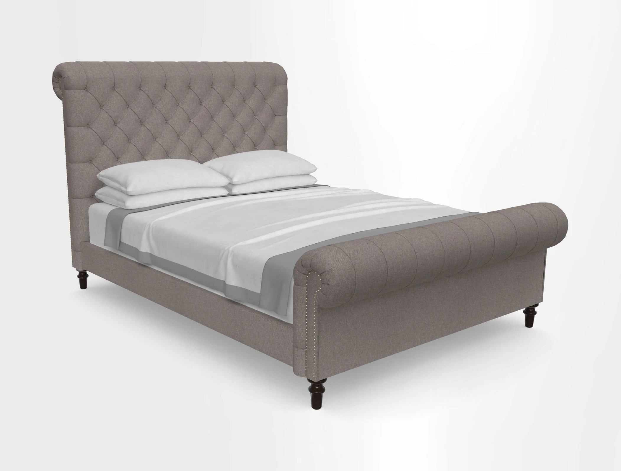 Pentlow King Bed in Art of the Loom Waterford Peridot
