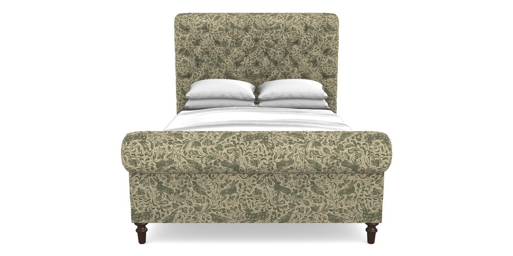 Product photograph of Pentlow Double In V A Drawn From Nature - Bird And Rabbit - Dark Green from Sofas and Stuff Limited