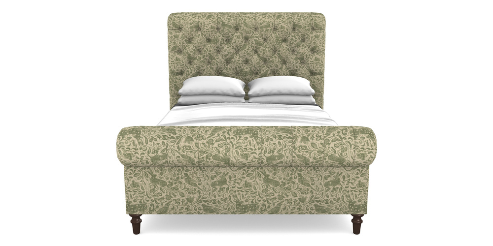 Product photograph of Pentlow Double In V A Drawn From Nature - Bird And Rabbit - Light Green from Sofas and Stuff Limited