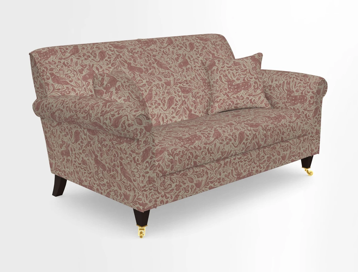 Petworth 2 Seater Sofa in Mulberry Flying Ducks
