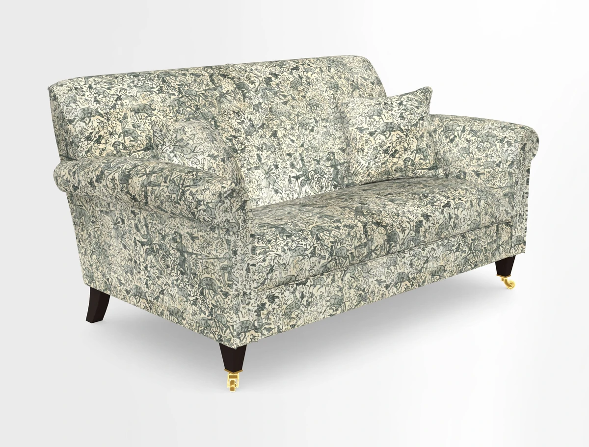Petworth 2 Seater Sofa in Mulberry Flying Ducks