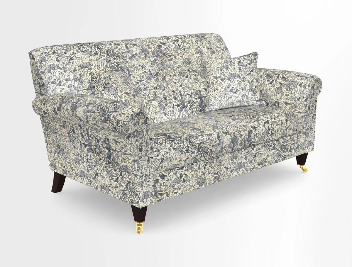 Petworth 2 Seater Sofa in Mulberry Flying Ducks