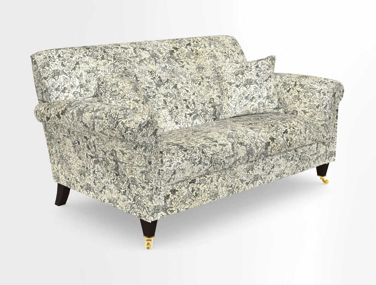 Petworth 2 Seater Sofa in Mulberry Flying Ducks