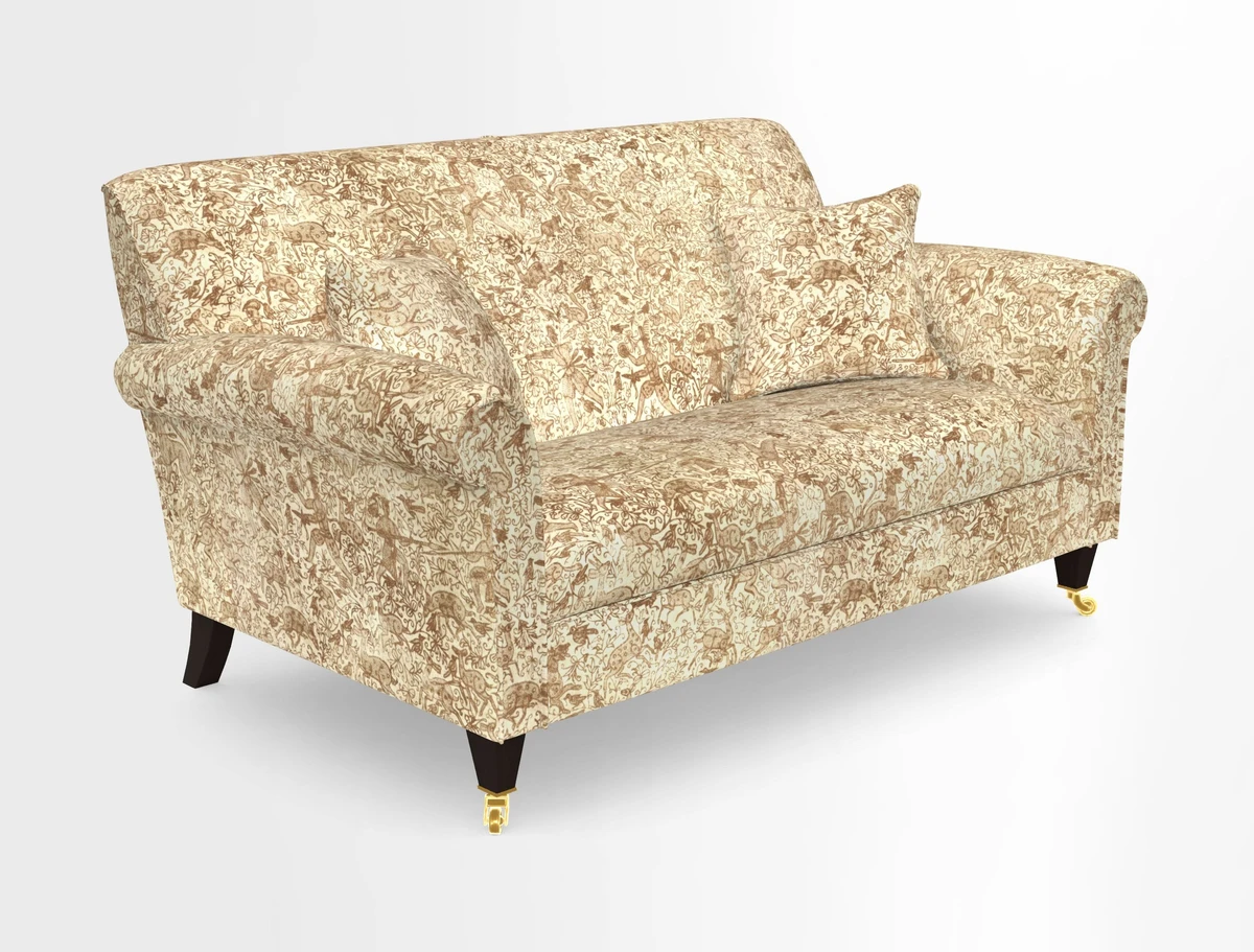 Petworth 2 Seater Sofa in Mulberry Flying Ducks