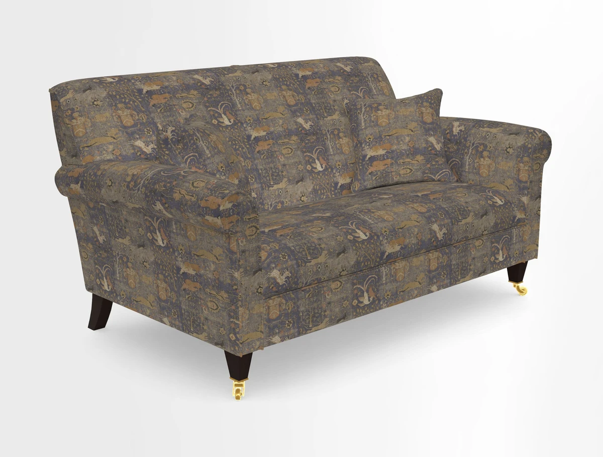 Petworth 2 Seater Sofa in Mulberry Flying Ducks